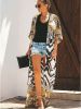 Bikini Cover Up Chiffon Beach Kimono Women Leopard Printed Long Swimsuit Tunic Summer Beach Wear