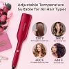 Hair Waver Iron Beach Waver Wand Hair Crimper Hair Waver Barrel Curling Iron 1 Inch PTC Heater Auto Shut-Off Adjustable Easy Shap Long Lasting Heat Du