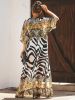 Bikini Cover Up Chiffon Beach Kimono Women Leopard Printed Long Swimsuit Tunic Summer Beach Wear