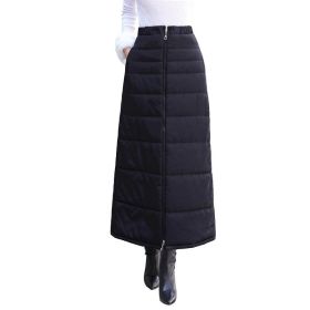 Down cotton skirt (Option: Black-2XL)