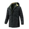 Quilted Jacket Mid-length Men Thick Coat Reversible Clothe Removable Hood Casual Cozy Fashion Trendy Street Spring Autumn Winter