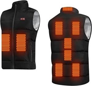 Heated Stand Collar Vest USB Interface Heated Warm Jacket without Battery (size: BLACK-S)