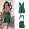 Best Selling Women's Solid Color Sling Backless Siamese Shorts