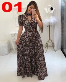 New Sexy Digital Printing Fashion Big Swing Skirt Dress Women's Clothing (Color: dark green, size: XXXL)