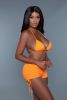 Summer Elegant stylish Sun Kissed Bikini  Neon Green And Orange 2 Pieces Sets