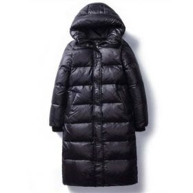 2023 Winter Down Cotton Jackets Women's Clothes Long Parkas Slim (Color: Black, size: 4XL)