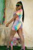 Summer New Fashion European and American Gradient Color Jumpsuit