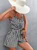 Sleeveless Summer Jumpsuit Women Casual Stripe