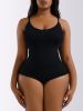 Plus Size Solid Seamless Cami Shapewear; Women's Plus Tummy Control One Piece Body Shaper Slimmer