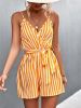 Sleeveless Summer Jumpsuit Women Casual Stripe