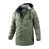 Quilted Jacket Mid-length Men Thick Coat Reversible Clothe Removable Hood Casual Cozy Fashion Trendy Street Spring Autumn Winter