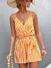 Sleeveless Summer Jumpsuit Women Casual Stripe