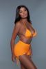 Summer Elegant stylish Sun Kissed Bikini  Neon Green And Orange 2 Pieces Sets